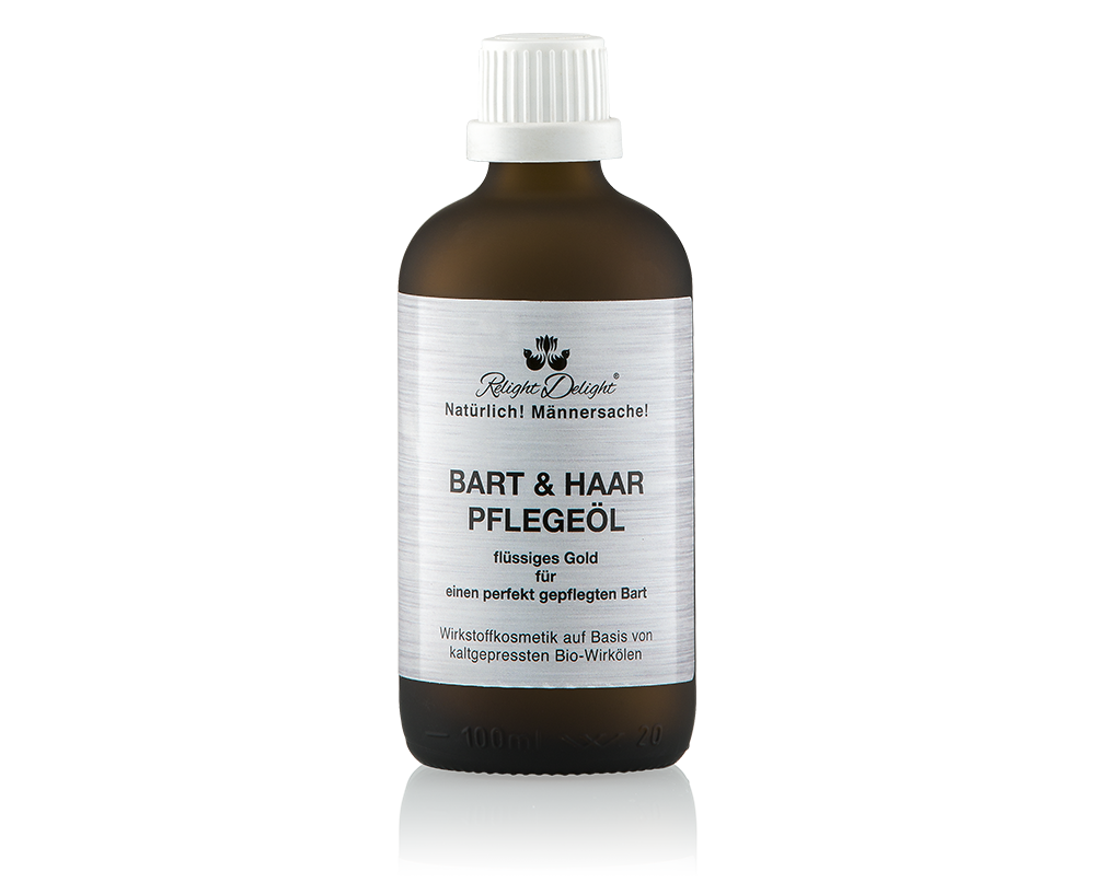 Relight Delight Bart & Haar Pflegeöl flüssiges Gold für einen perfekt gepflegten Bart